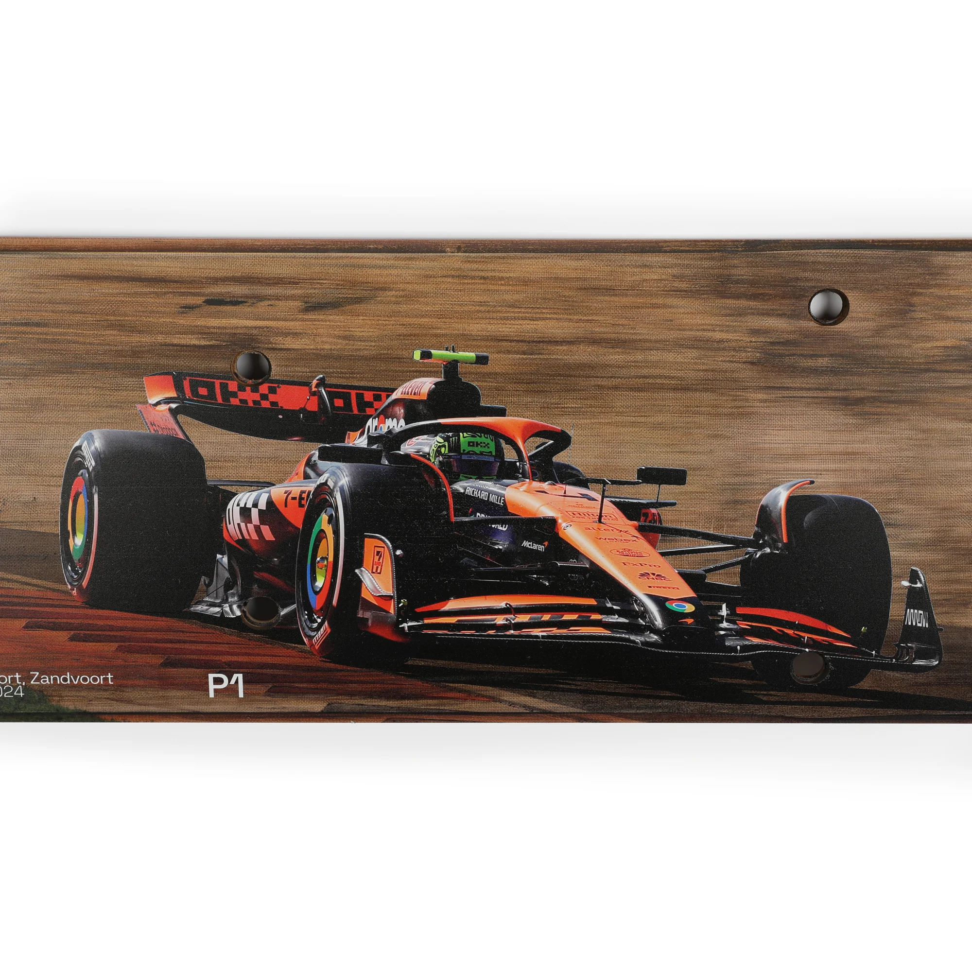 Lando Norris 2024 McLaren Race Used Rear Skid Plank Wall Art - Dutch GP - Image 4