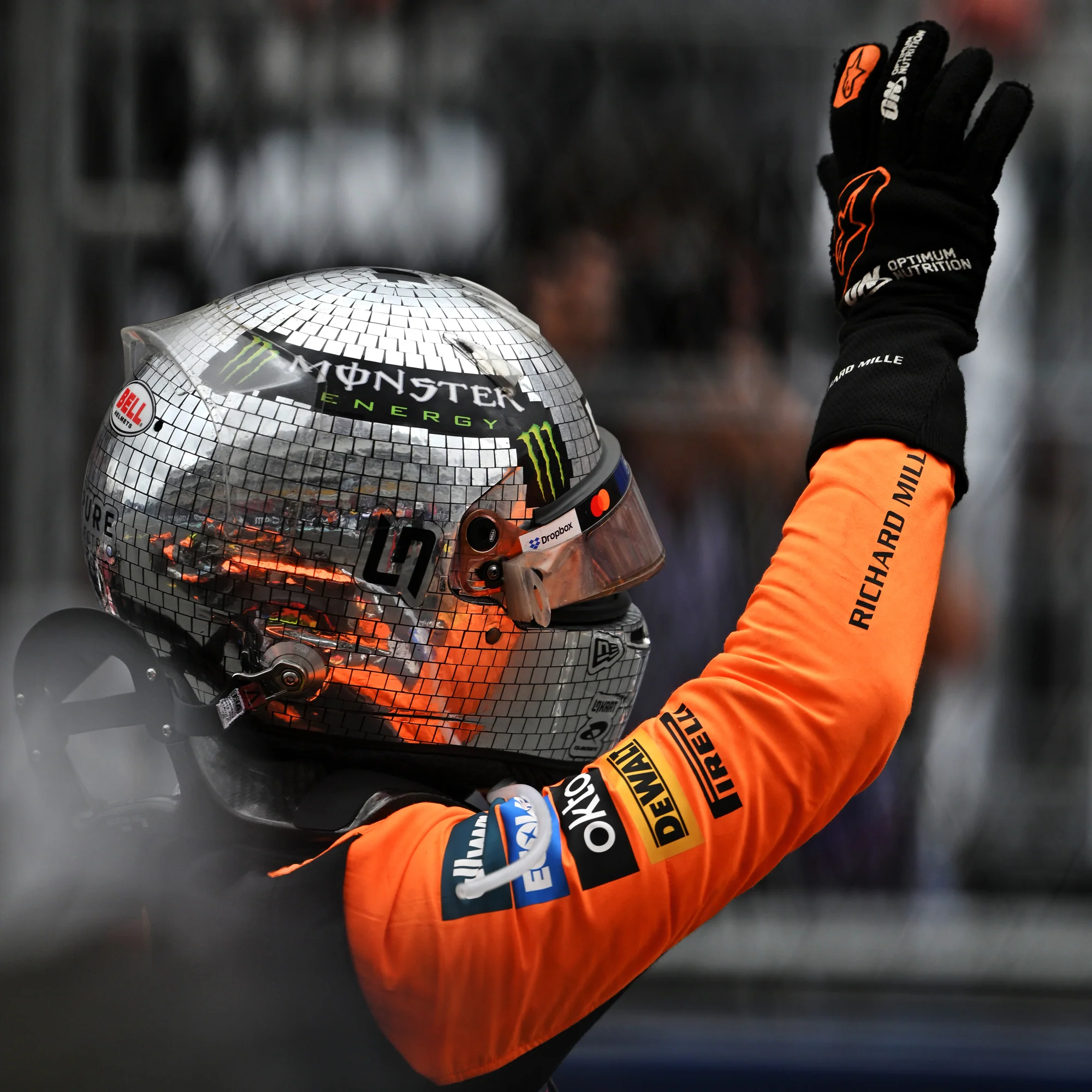 Lando Norris 2025 ‘Disco Ball’ 1:2 Scale Helmet – Miami GP Edition - Image 12