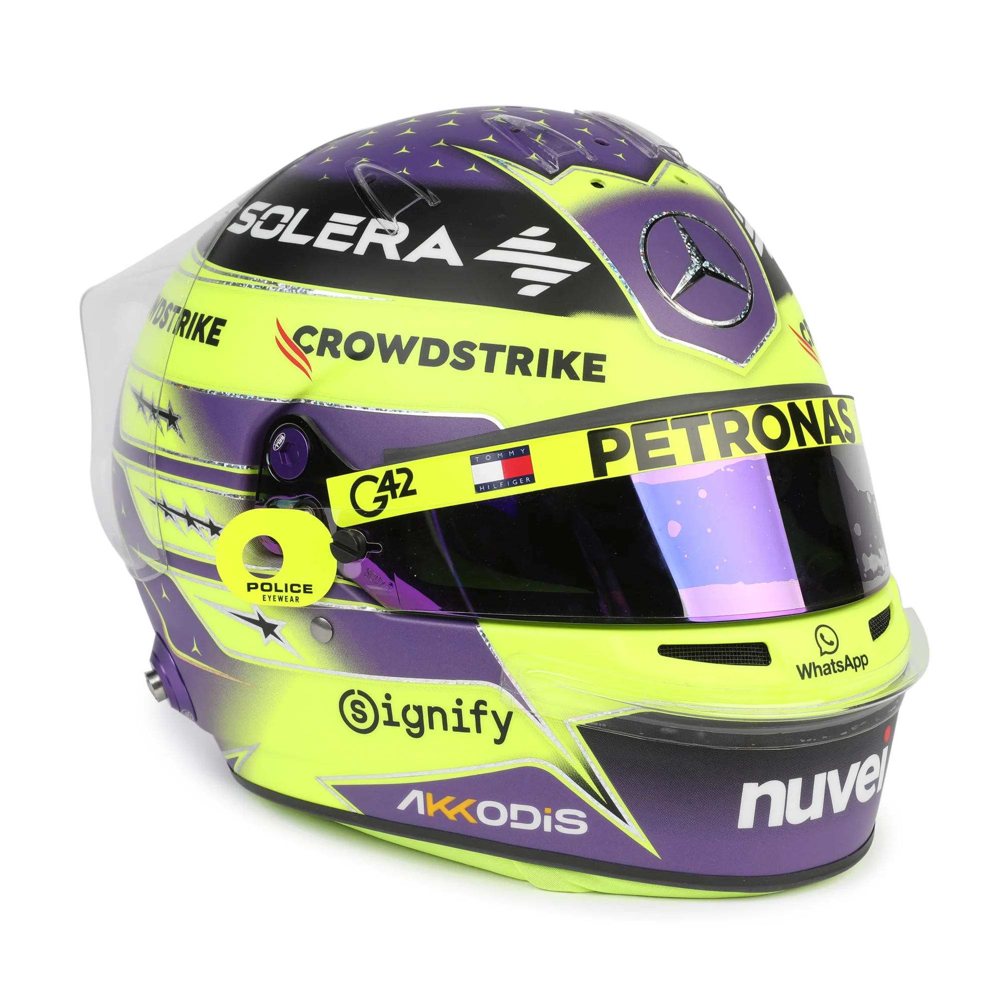 Lewis Hamilton 2024 Mercedes Helmet - Abu Dhabi GP Replica
