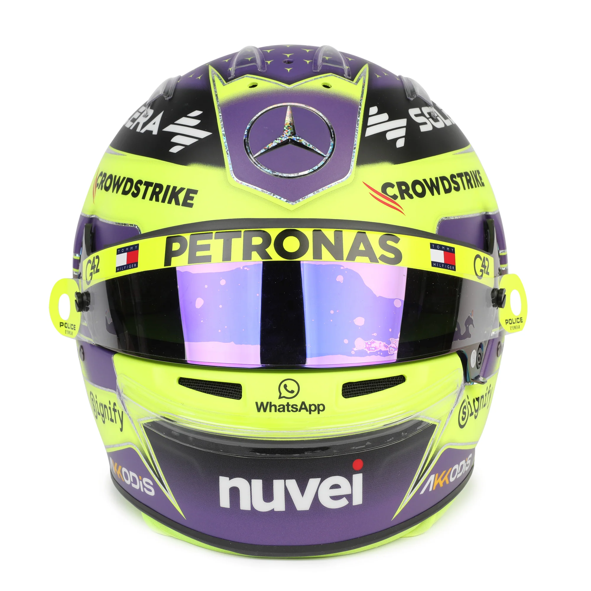 Lewis Hamilton 2024 Mercedes Helmet - Abu Dhabi GP Replica - Image 2