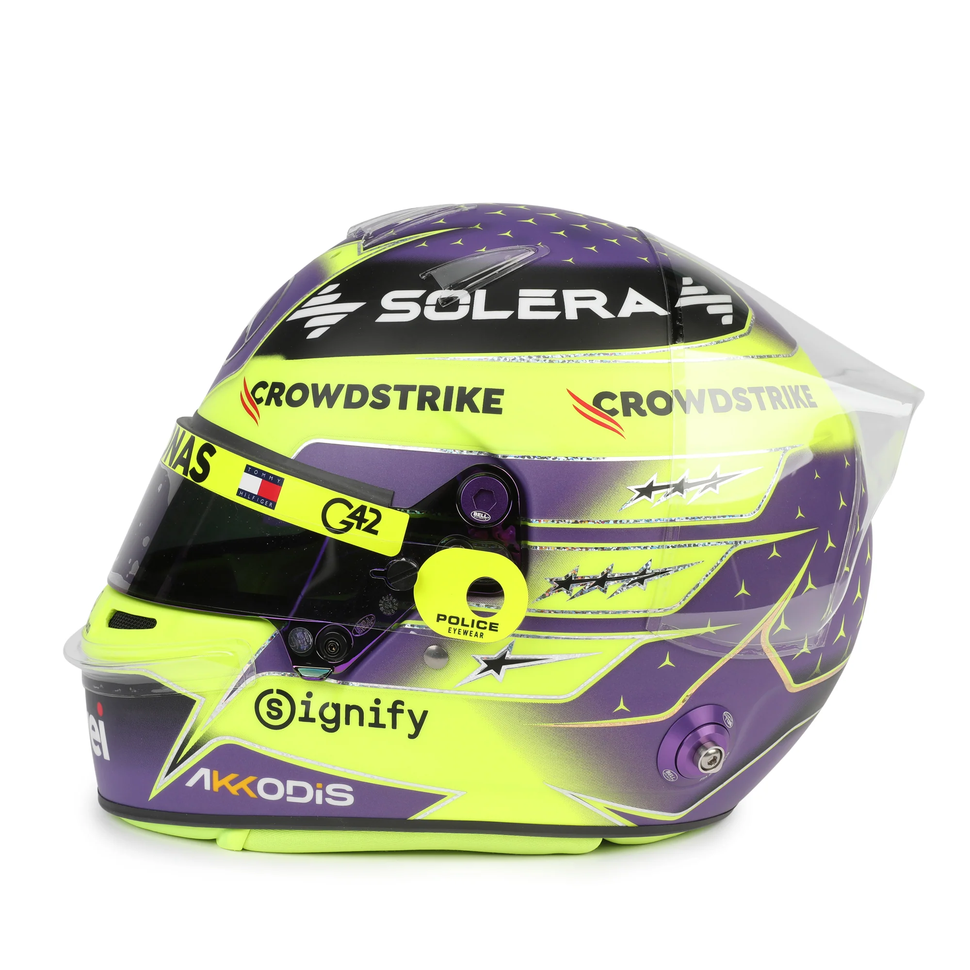 Lewis Hamilton 2024 Mercedes Helmet - Abu Dhabi GP Replica - Image 3