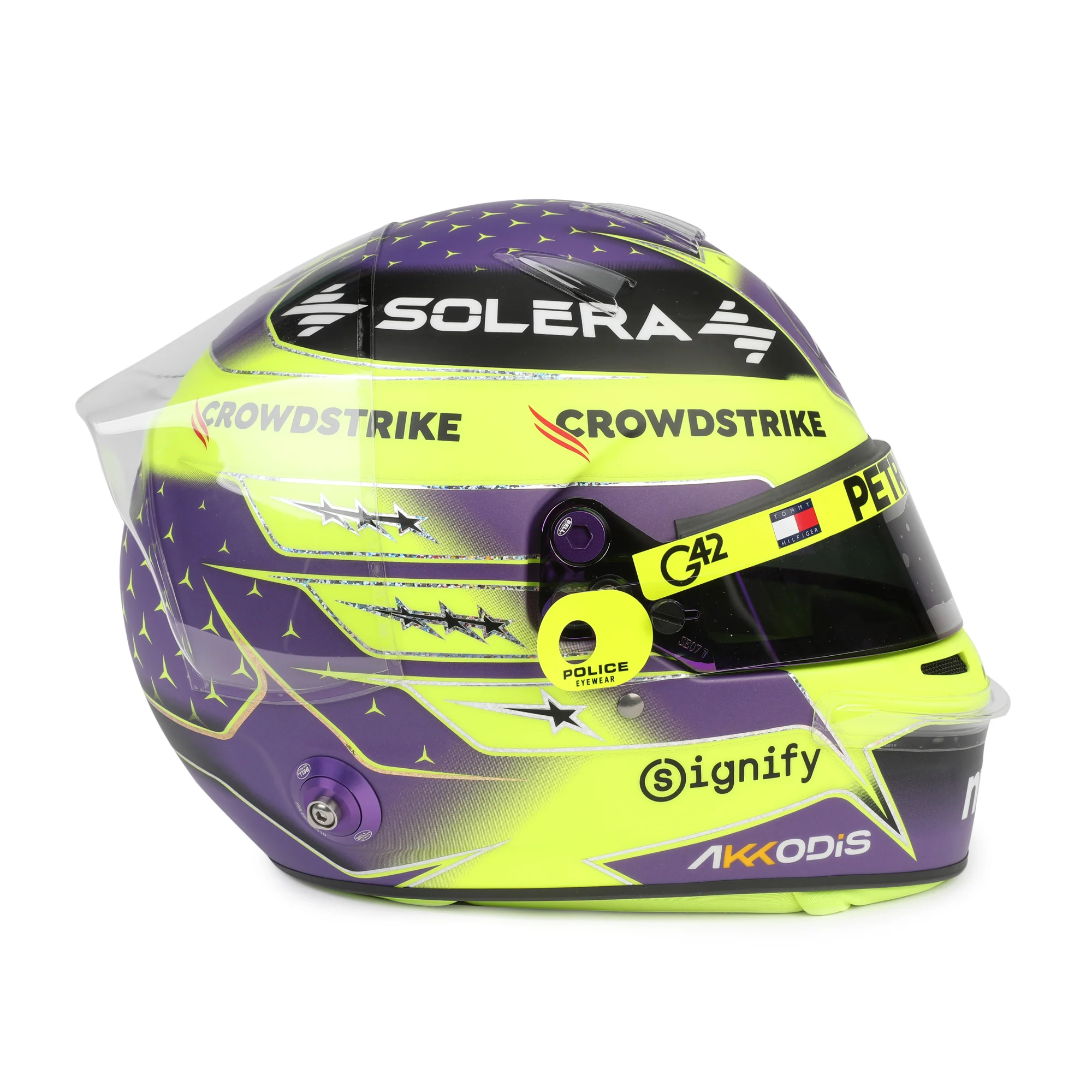 Lewis Hamilton 2024 Mercedes Helmet - Abu Dhabi GP Replica - Image 4